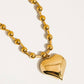 Gold Bubble Heart Necklace