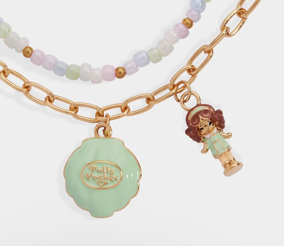 Polly Pocket 2 Row Charm Bracelet