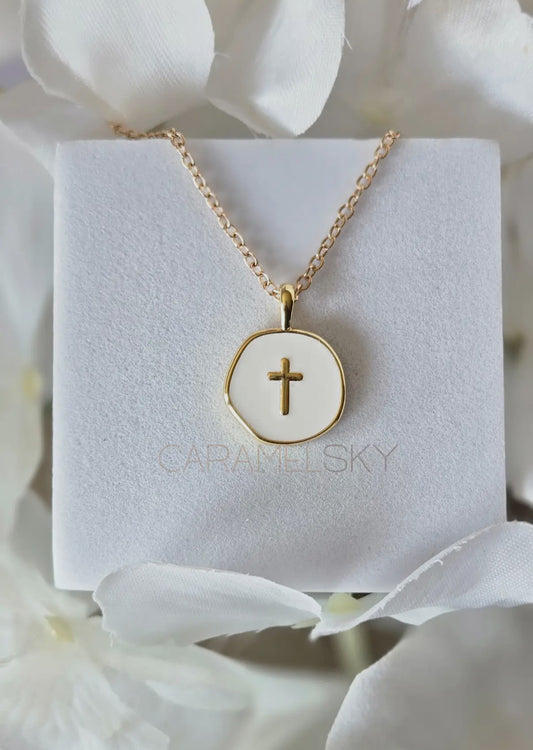 18K Gold Plated Cross Pendant Necklace