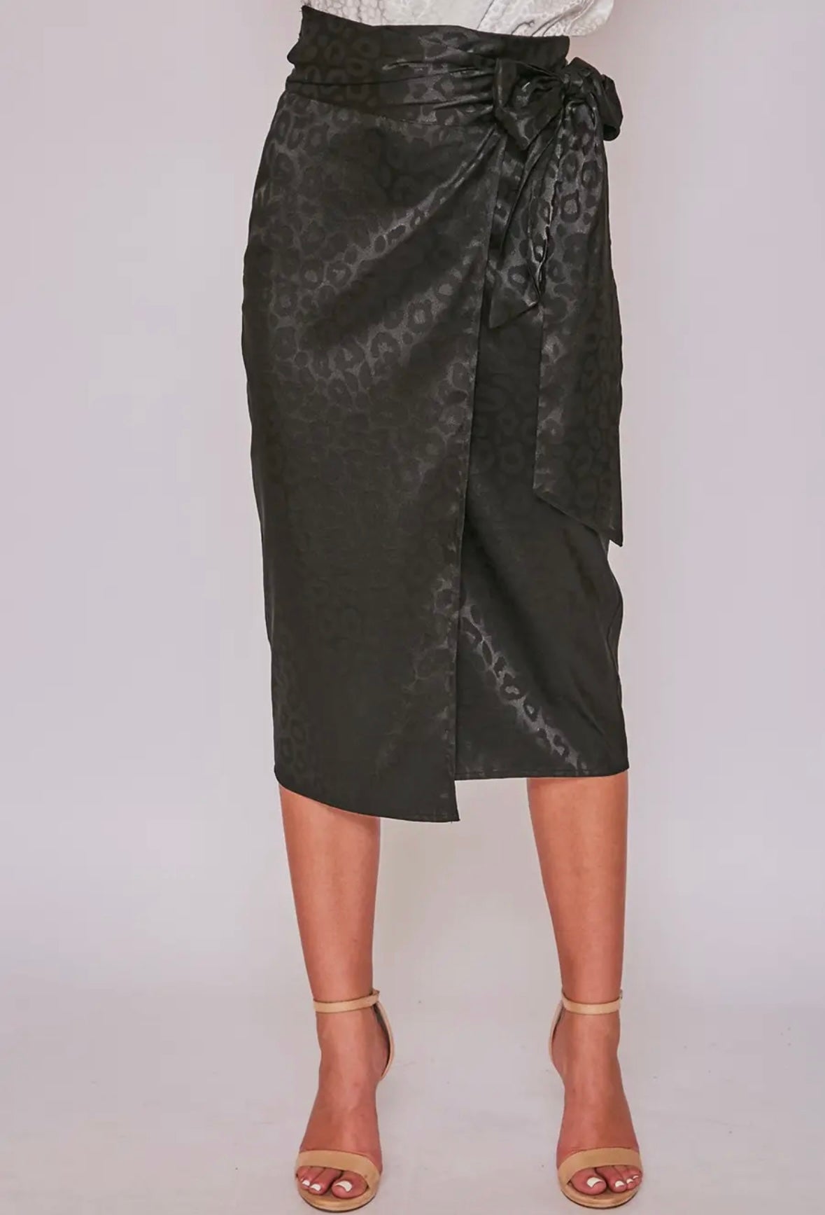 Jacquard Leopard Wrap Skirts