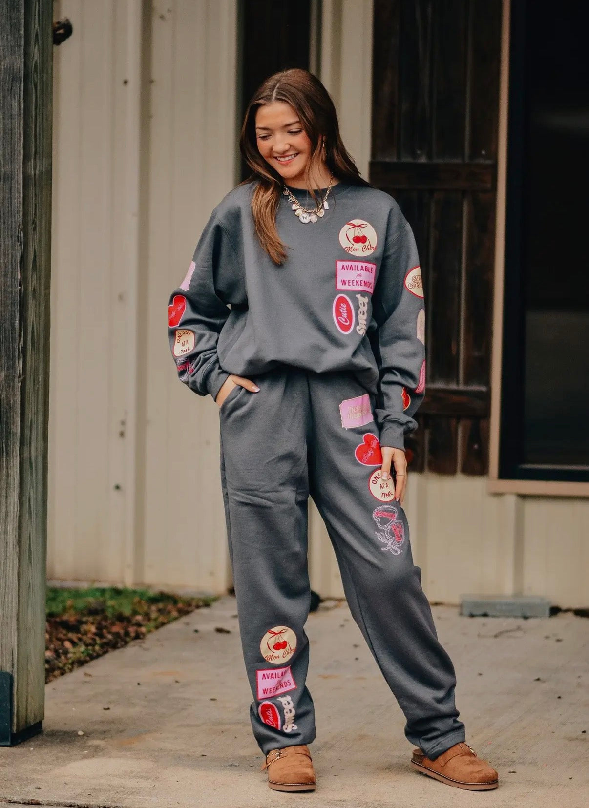 Love Vintage Patch Pants