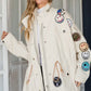 Baggy Smile Patchwork Jacket• Cream