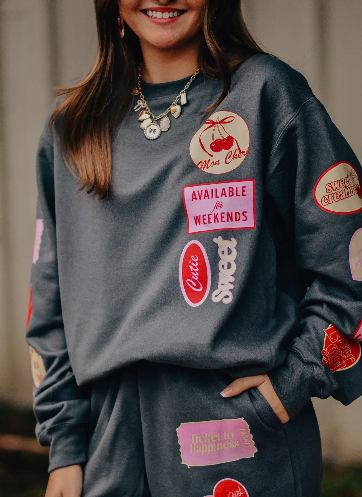 Love Vintage Patch Sweatshirt