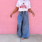 Washed Pinktuck Wide Leg Pants