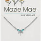 Silver Aquamarine Dragonfly Necklace