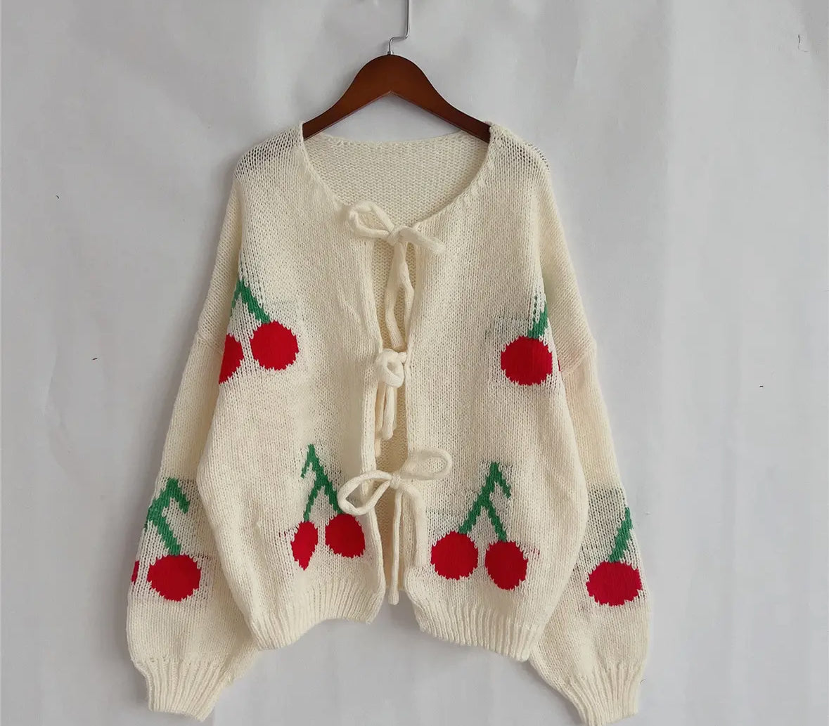 Bow Tie Cherry Cardigan