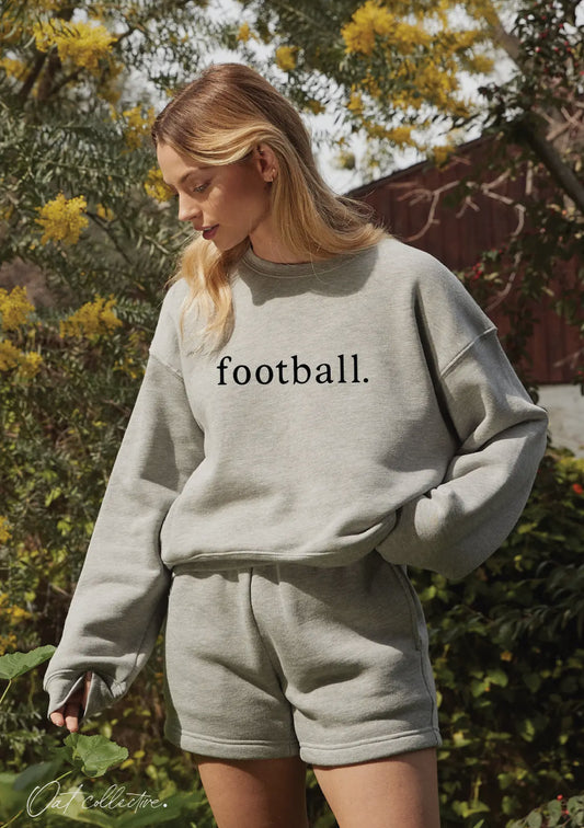 Lowercase Football Graphic Sweatshirt • Althletic Heather