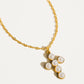 Faith Dainty Cross Pearl Necklace