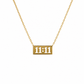 “11:11” Charm Pendant Stainless Steel Necklace • GOLD