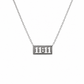 “11:11” Charm Pendant Stainless Steel Necklace • SILVER