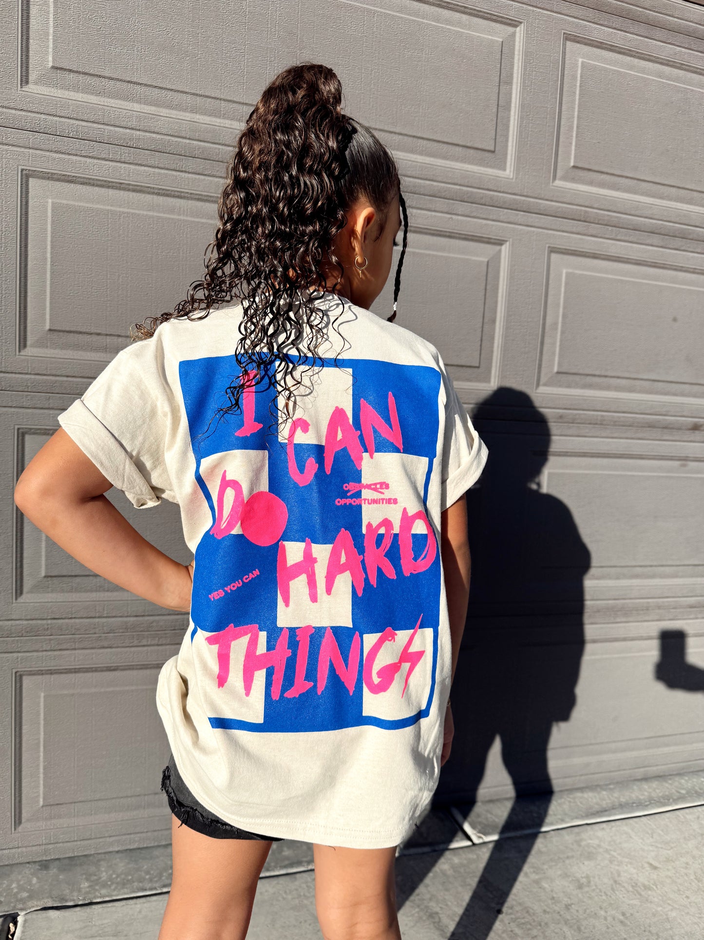 Cream "I Can Do Hard Things" Tee