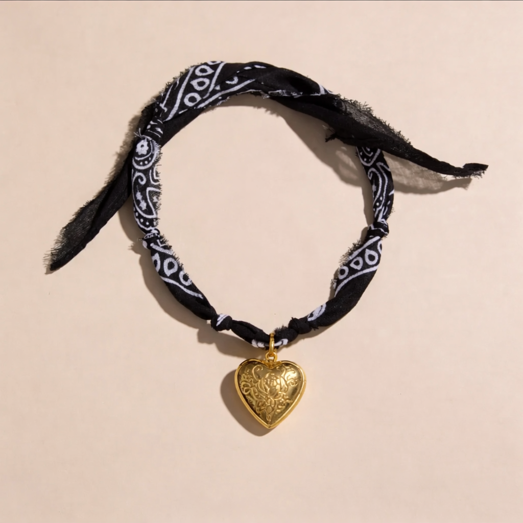 Black Bandana Necklace
