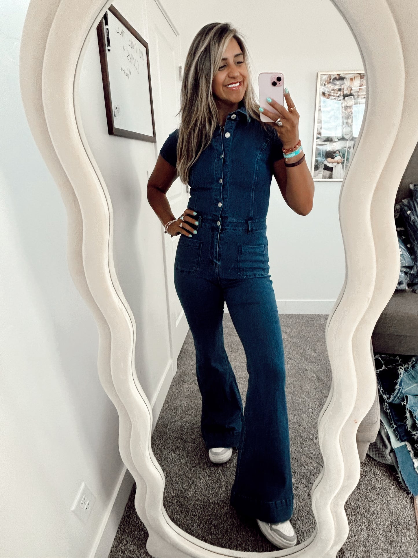 DENIM Western Bellbottom Jumpsuit