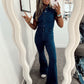 DENIM Western Bellbottom Jumpsuit