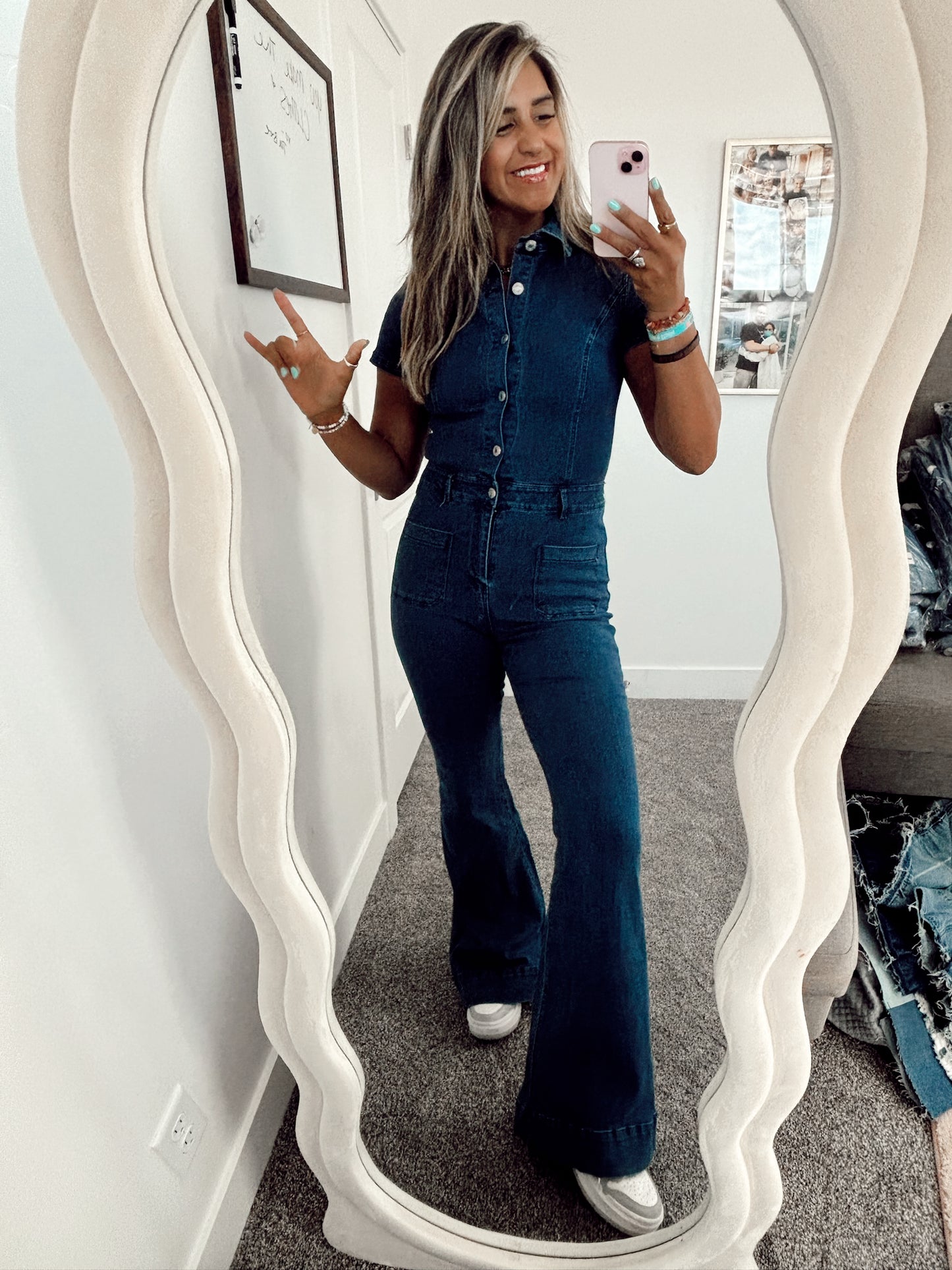 DENIM Western Bellbottom Jumpsuit