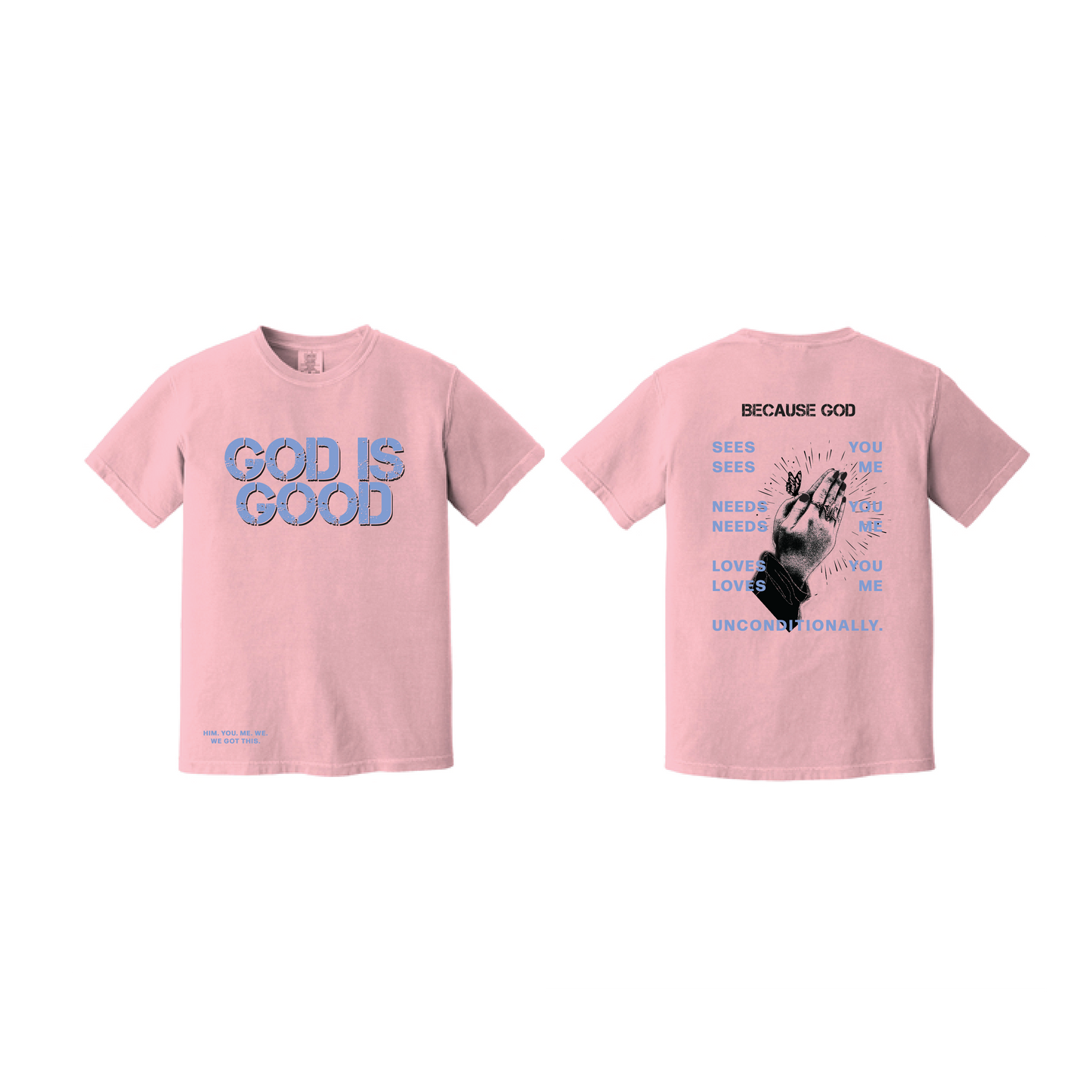 PINK God is Good T-shirt// OVERSIZED