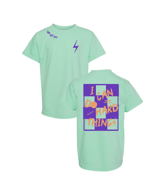 PREORDER Island Reef + Orange/Purple "I Can Do Hard Things" Comfort Colors Tee