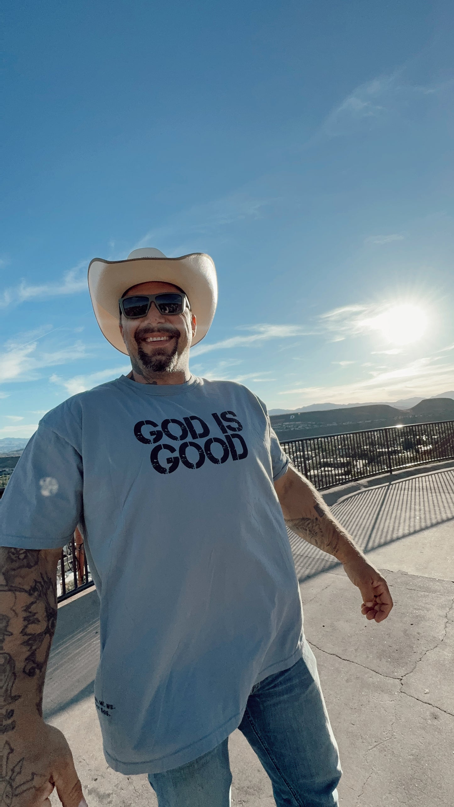 GREY God is Good T-shirt// OVERSIZED